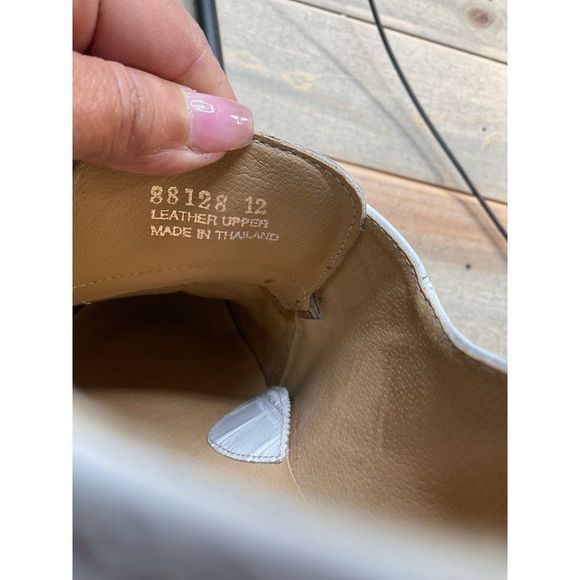 DONATO Marrone Mens White Croc Embossed Leather Oxfords Size 12 Groom - Picture 9 of 9